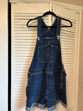 Old Navy Dark Blue Denim Short Overalls